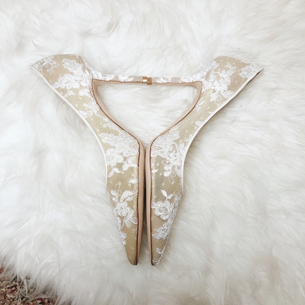 ❤️SOLD❤️new Jimmy Choo LOVE floral lace pumps 37.5 - Picture 3 of 9